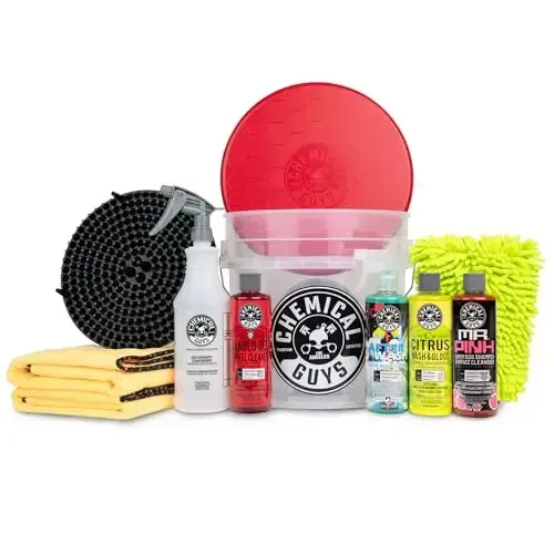 Chemical Guys HOL121 Best Car Wash Bucket Kit, (Safe for Cars, Trucks, SUVs, RVs & More) 11 Items - Chemical Guys