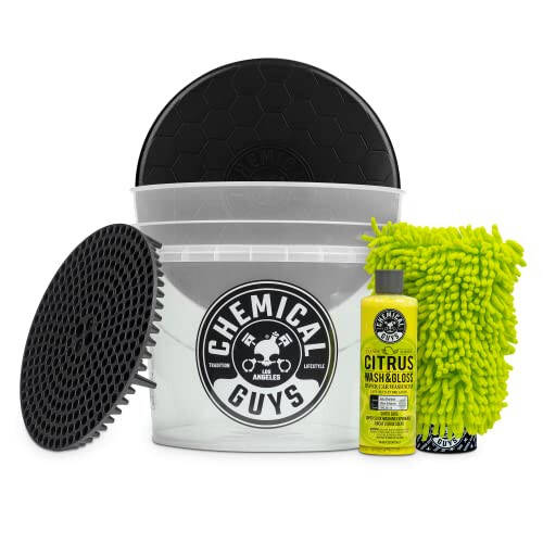 Chemical Guys HOL133 Ultimate Scratch-Free Detailing Bucket And Accessories Car Wash Kit 16 fl. oz - 1