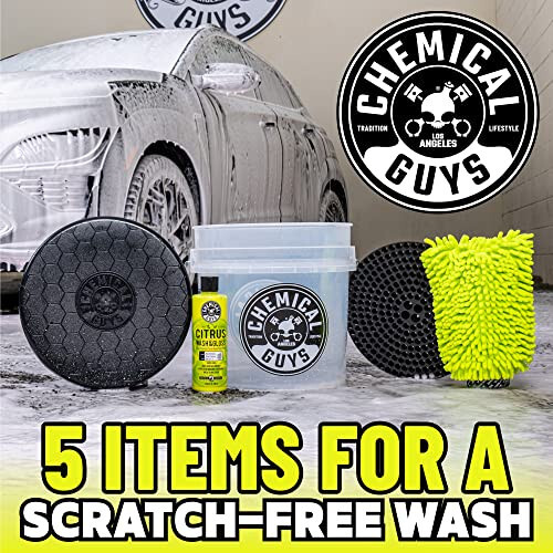 Chemical Guys HOL133 Ultimate Scratch-Free Detailing Bucket And Accessories Car Wash Kit 16 fl. oz - 2