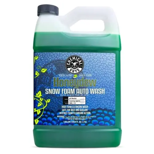 Chemical Guys Honeydew Snow Foam Car Wash Soap - Works with Foam Cannons or Bucket Washes for Cars, Trucks, Motorcycles, RVs, and More, Super Suds, Honeydew Scent - 128 oz (1 Gallon) - CHEMICAL GUYS