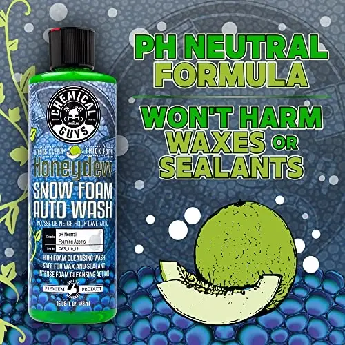 Chemical Guys Honeydew Snow Foam Car Wash Soap - Works with Foam Cannons or Bucket Washes for Cars, Trucks, Motorcycles, RVs, and More, Super Suds, Honeydew Scent - 128 oz (1 Gallon) - 5