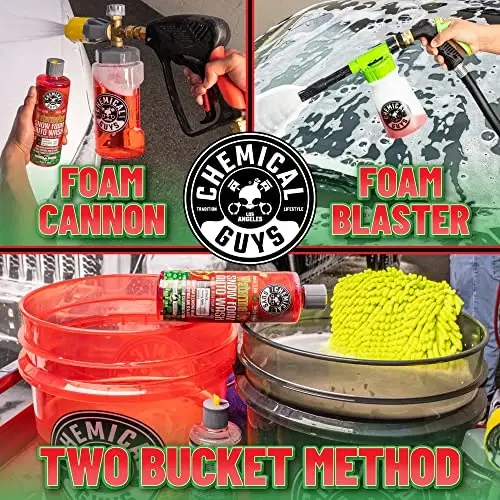Chemical Guys Watermelon Snow Foam Car Wash Soap - High-Suds pH-Balanced Shampoo for Foam Cannons or Bucket Washes - Safe on Wax, Sealants & All Finishes - 128 oz (1 Gallon) - 4