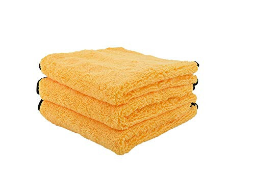 Chemical Guys MIC 506 03 Professional Grade Premium Mikrofiber Sochiqlar, Oltin (16 Dyuym x 16 Dyuym) (3 ta To'plamda) - Avtomobil Yuvish, Uy Tozalash va Uy Hayvonlarini Qurutish uchun Xavfsiz - Chemical Guys
