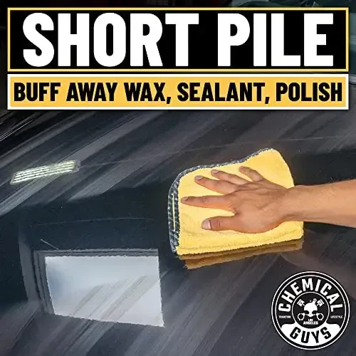 Chemical Guys MIC_506_12 Профессиональные премиальные микрофибровая полотенца, золото (16 дюймов x 16 дюймов) (упаковка из 12) - Безопасно для мойки автомобилей, уборки дома и сушки домашних животных - Chemical Guys (1)