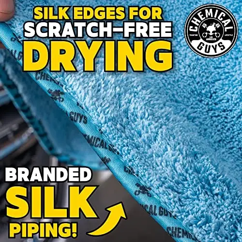 Chemical Guys Woolly Mammoth Large Microfiber Drying Towel - 36 x 25 Inch Blue, Ultra Plush Super Absorbent Car Drying Towel for Cars, Trucks, SUVs, Motorcycles, RVs, and Auto Detailing - 3