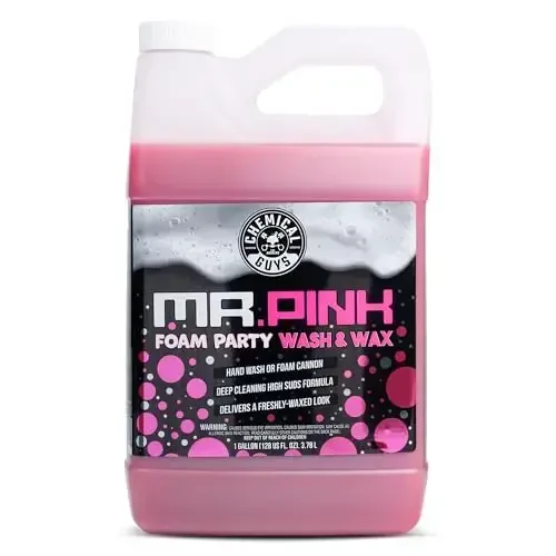 Chemical Guys Mr. Pink Foam Party Wash & Wax – 128 oz Tangerine Scent High Foaming Car Wash Soap for Foam Cannons and Buckets – Safe on Paint, Clear Coat, Cars, Trucks, SUVs, and RVs 