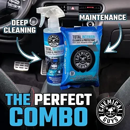 Chemical Guys PMWSPI22050 Total Interior Cleaner & Protectant Wipes Mega 100 Pack, Safe for Cars, Trucks, SUVs, Jeeps, Motorcycles, RVs & More (50 Ct) - 6