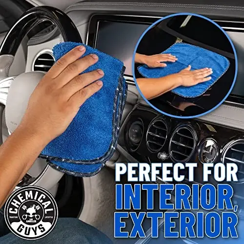 Chemical Guys Professional Grade Premium Microfiber Towels - Blue, 16