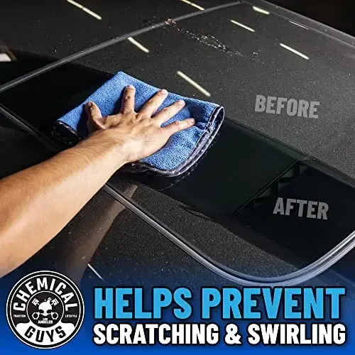 Chemical Guys Professional Grade Premium Microfiber Towels for Cars, Blue, 16