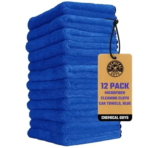 Chemical Guys Professional Grade Premium Microfiber Towels for Cars, Blue, 16