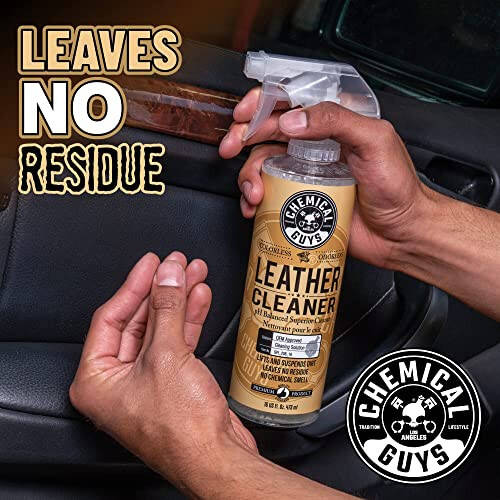 Chemical Guys SPI_109_16 Leather Cleaner and Leather Conditioner Kit for Use on Leather Apparel, Furniture, Car Interiors, Shoes, Boots, Bags & More (2 - 16 fl oz Bottles) - 6