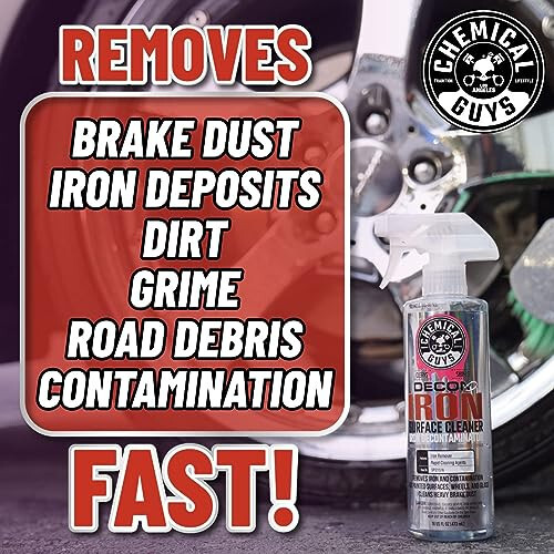 Chemical Guys SPI21516 Decon Pro Iron Remover and Wheel Cleaner, For Wheels, Brakes, Calipers, Tires, Exterior, 16 fl oz - 2