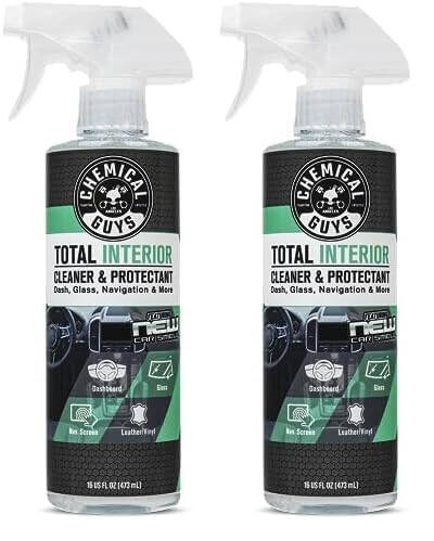 Chemical Guys SPI23416 Toplam İç Temizleyici ve Koruyucu, Yeni Araba Kokusu, (Arabalar, Kamyonlar, SUV'lar, Jeep'ler, Karavanlar ve Daha Fazlası için Güvenli) 16 fl oz (2'li Paket) - 1