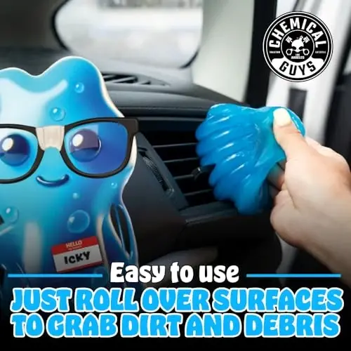 Chemical Guys Sticky Icky Car Cleaning Gel, Green Apple & Sweet Strawberry Scent - Detailing Kit, Car Dust Crevice Cleaner, Slime Auto Air Vent, Cleaning Putty for Keyboard Cleaner (4 Pack) - CJK1004 - 2