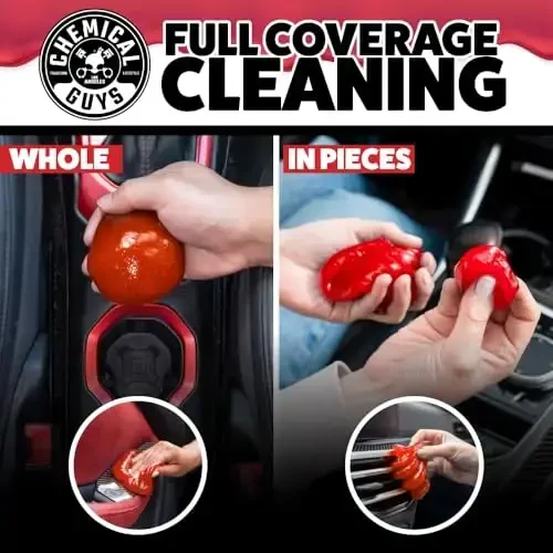 Chemical Guys Sticky Icky Car Cleaning Gel, Sweet Strawberry Scent - Detailing Kit, Automotive Dust Car Crevice Cleaner, Air Vent Slime, Cleaning Putty for Keyboard Accessories (4 Pack) - 5