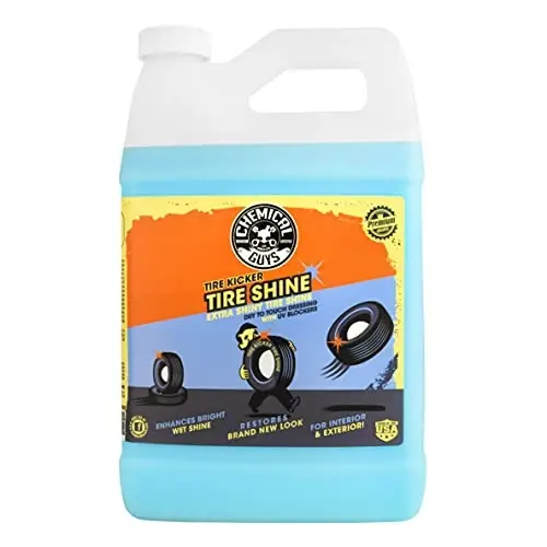 Chemical Guys Tire Kicker Sprayable Extra Glossy Tire Shine Spray, Dry-to-Touch Dressing - Restores Wet Look to Rubber, Vinyl, and Plastic, Safe for Cars, Trucks, Motorcycles, RVs, and More - 128 oz 