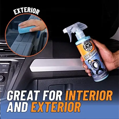 Chemical Guys Tire Kicker Sprayable Extra Glossy Tire Shine Spray, Dry-to-Touch Dressing - Restores Wet Look to Rubber, Vinyl, and Plastic, Safe for Cars, Trucks, Motorcycles, RVs, and More - 16 oz - 4
