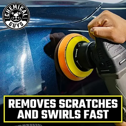 Chemical Guys TORQX Dual Action Random Orbital Polisher for Cars – Professional Car Buffer for Trucks and SUVs – 700W Motor, 8mm Orbit, Lightweight 4.7 lb Design, Paint Correction - 5