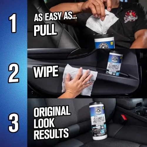 Chemical Guys Total Interior Cleaner & Protectant Canister Wipes, Great for Cars, Trucks, SUVs, RVs, & More (30 Ct) - PMWCSPI22030 - 5