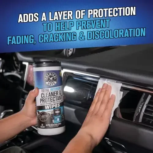 Chemical Guys Total Interior Cleaner & Protectant Canister Wipes, Great for Cars, Trucks, SUVs, RVs, & More (30 Ct) - PMWCSPI22030 - 6
