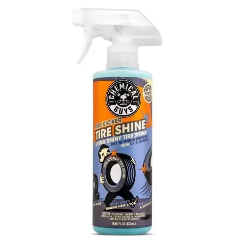 Chemical Guys Tire Kicker Sprayable Extra Glossy Tire Shine (Works on Rubber, Vinyl & Plastic) Safe for Cars, Trucks, Motorcycles, RVs & More, 16 fl oz - Chemical