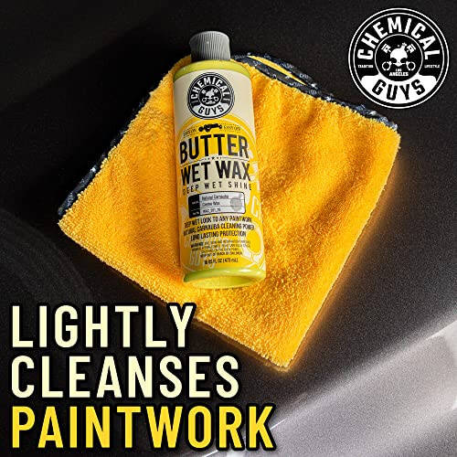 Chemical Guys WAC_201_16 Butter Wet Wax, Deep Wet Shine for Cars, Trucks, SUVs, RVs & More, 16 fl oz, Banana Scent - 4