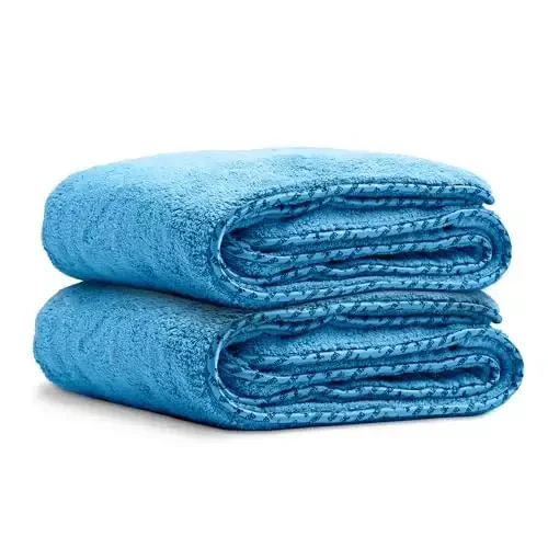 Chemical Guys Woolly Mammoth Microfiber Dryer Towel – 36 x 25 in Ultra Plush Drying Towels 2 Pack for Cars, Trucks, SUVs, RVs and Motorcycles – Super Absorbent Microfiber for Home, Pets and Spills 