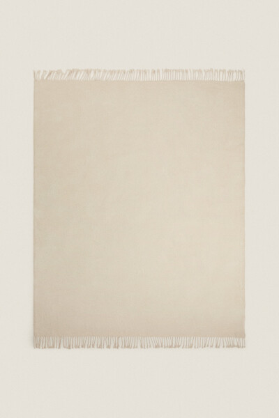 Chenille Blanket - Light Beige - 16