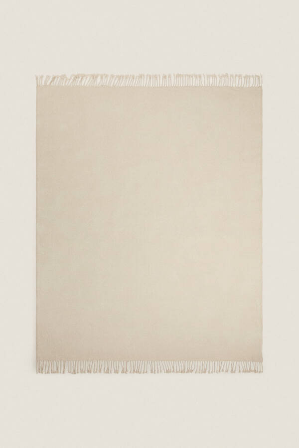 Chenille Blanket - Light Beige - 16