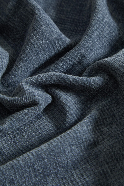 Chenille Blanket Medium-ecru DULL BLUE - 12