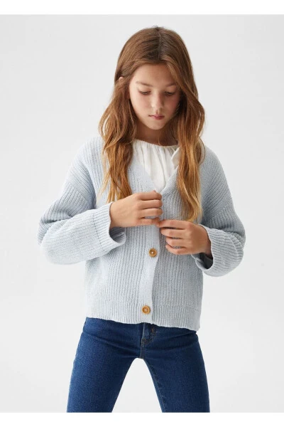 Chenille Knit Cardigan - MANGO KIDS