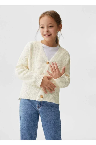 Chenille Knit Cardigan - MANGO KIDS