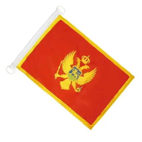 Chernogoriya dengiz bayrog'i 18'' x 12'' - Chernogoriya bayroqlari 30 x 45 sm. - Qayiq uchun banner 12x18 dyuym - AZ FLAG - 2
