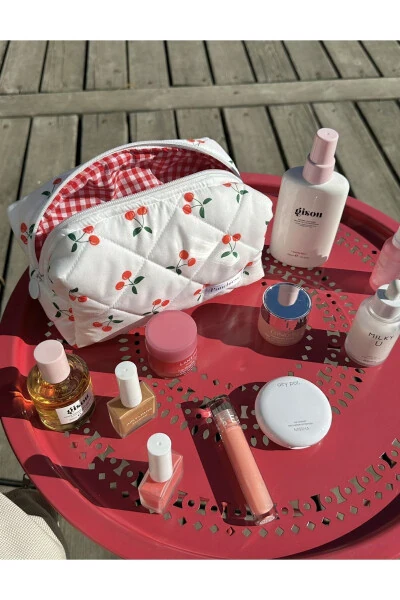 Cherry Pattern Makeup Bag - Large Size - PUNCHIESS