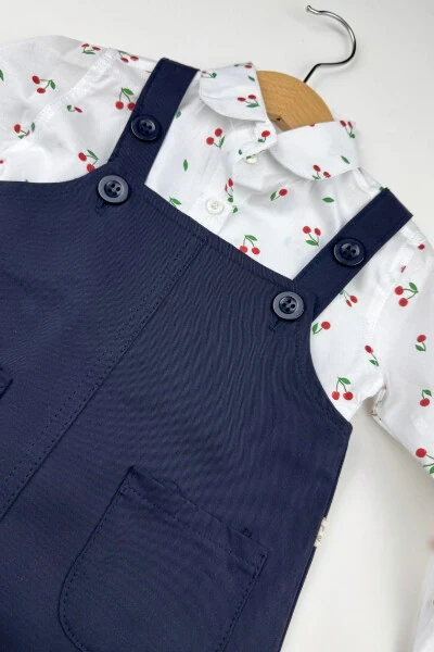 Cherry Print Shirt Gardener Baby Dress - GLOBABY (1)