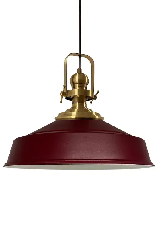 Cherry Rot Noble Single Chandelier Antique Shade Retro Pendant Lamp Restaurant Cafe Living Room Chandeliers-Cherry Rot - 2