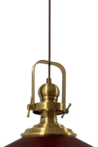 Cherry Rot Noble Single Chandelier Antique Shade Retro Pendant Lamp Restaurant Cafe Living Room Chandeliers-Cherry Rot - 3