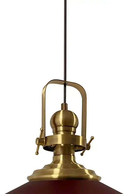 Cherry Rot Noble Single Chandelier Antique Shade Retro Pendant Lamp Restaurant Cafe Living Room Chandeliers-Cherry Rot - 3