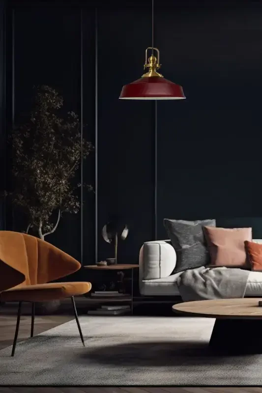 Cherry Rot Noble Single Chandelier Antique Shade Retro Pendant Lamp Restaurant Cafe Living Room Chandeliers-Cherry Rot - 5