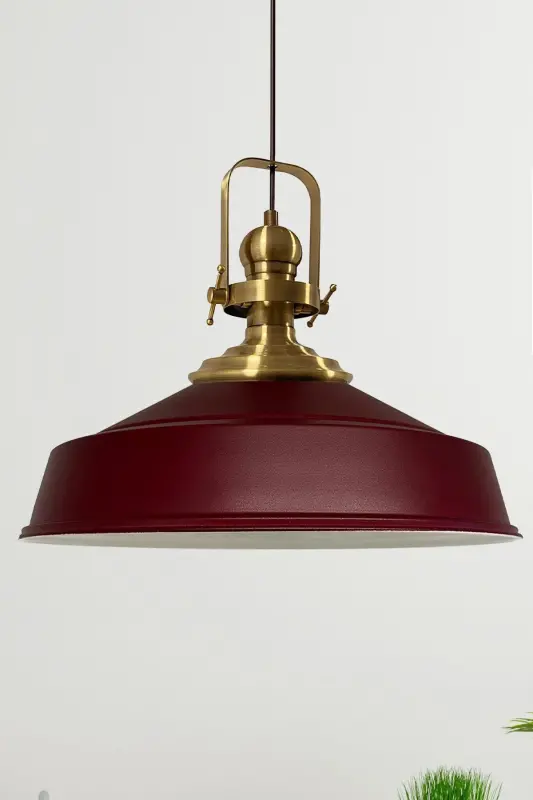 Cherry Rot Noble Single Chandelier Antique Shade Retro Pendant Lamp Restaurant Cafe Living Room Chandeliers-Cherry Rot - 1