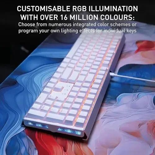 CHERRY XTRFY MX 3.1 Mechanical Wired Gaming Keyboard | New MX2A Switches (White, MX2A Silent Red) - 3