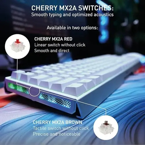 CHERRY XTRFY MX 3.1 Mechanical Wired Gaming Keyboard | New MX2A Switches (White, MX2A Silent Red) - 6