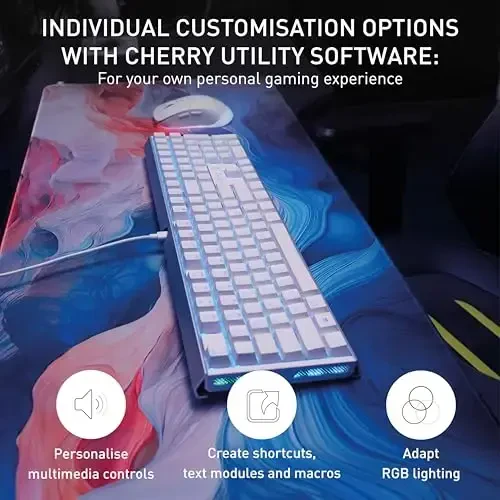 CHERRY XTRFY MX 3.1 Mechanical Wired Gaming Keyboard | New MX2A Switches (White, MX2A Silent Red) - 5