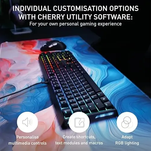 CHERRY XTRFY MX 3.1 Mechanical Wired Gaming Keyboard | New MX2A Switches (Black, MX2A Brown) - 5
