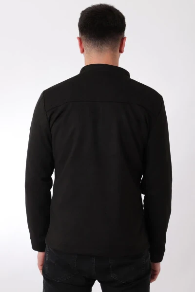 Chest Zippered Mandarin Collar Suede Seasonal Jacket PLDP 2981 - 6