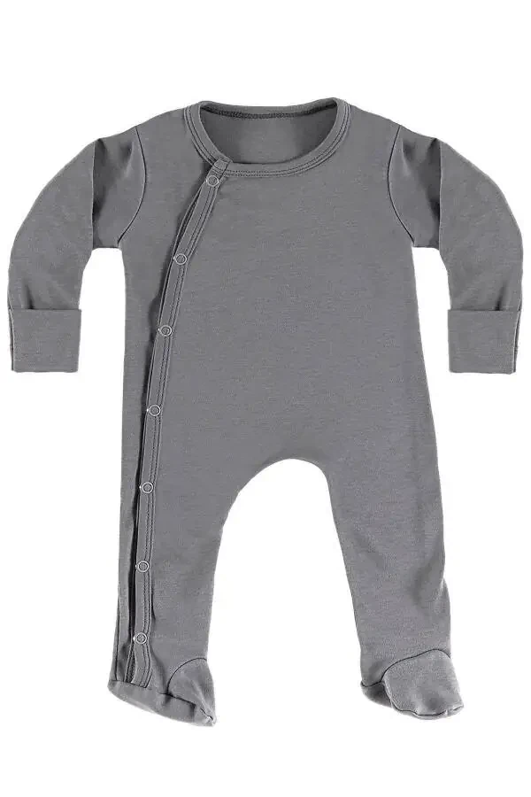 Chester 7 Piece Unisex Organic Cotton Baby Hospital Discharge Set & Newborn Gift Set - Anthracite - 10