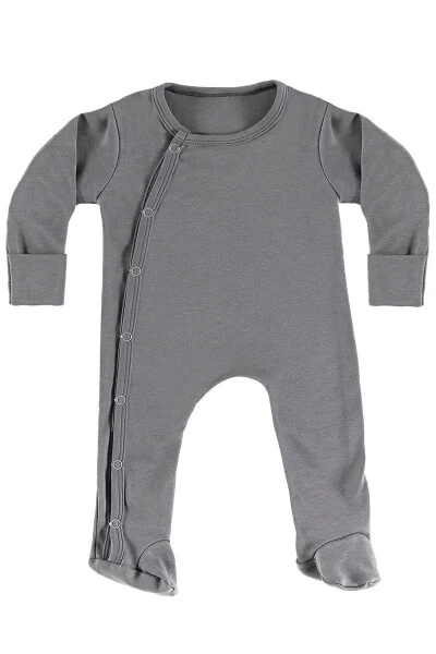 Chester 7 Piece Unisex Organic Cotton Baby Hospital Discharge Set & Newborn Gift Set - Anthracite - TINYLAMB (1)