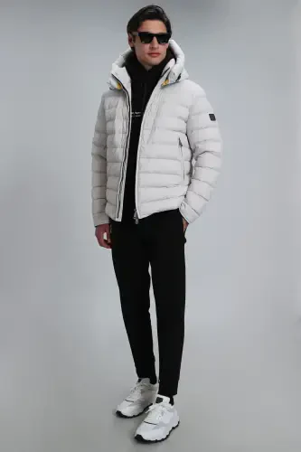 Chester Goose Down Men's Jacket Stone - LUFIAN (1)