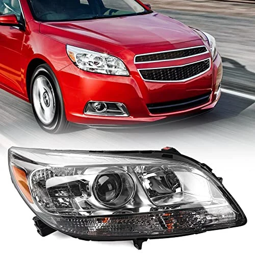 VLINCAR for Chevy Malibu 2013 2014 2015 Headlight Assembly 2016 Malibu Limited Head Light Replacement Halogen Headlamp Right Passenger Side 23294939 - 1