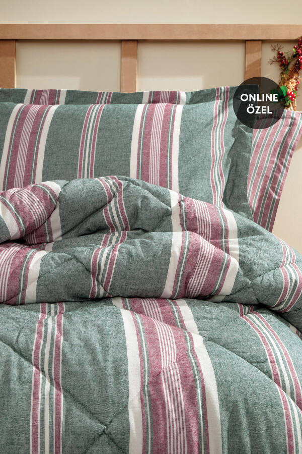 Chevron Single Bed Yarn Dyed Sleep Set - Green - 2